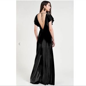 Jenny Yoo Ellis Velvet Open Back Dress.